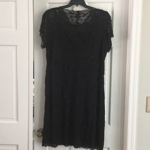 MARINA Black Lace Cocktail Dress